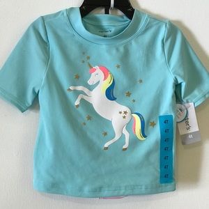 NWT: Carter’s 3 pc. Unicorn girls swim set